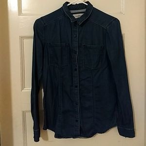 Calvin Klein denim button down shirt
